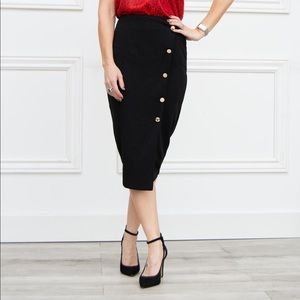 Vintage On the Verge highwaisted button down skirt